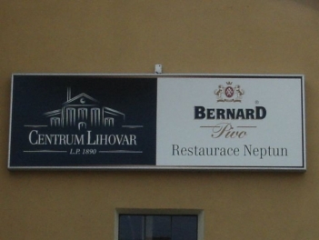 Reklamní cedule Centrum Lihovar